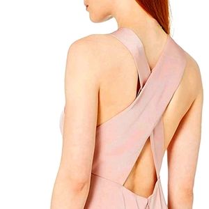 NWT BCBG Margita Rose Blush Low-Back Cross Gown
